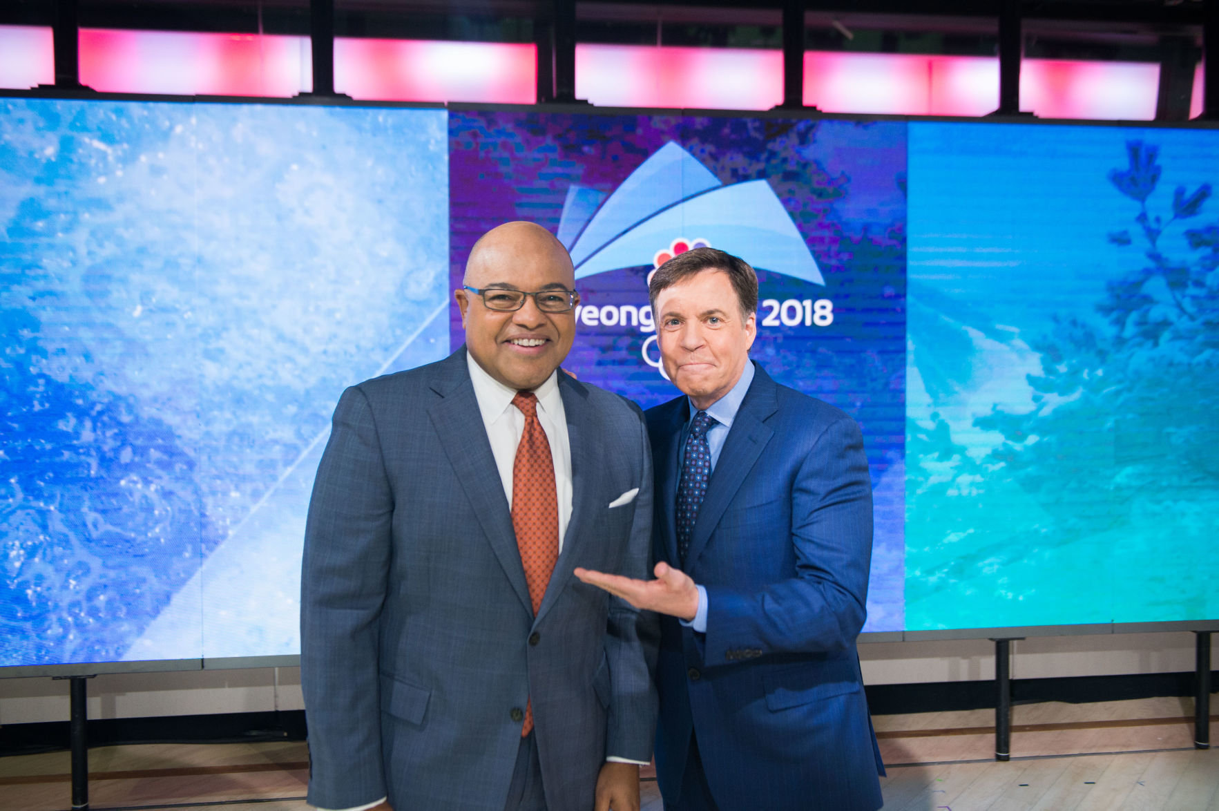 Mike Tirico and Bob Costas